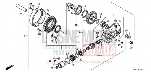 FINAL DRIVEN GEAR VT750CSC de 2012